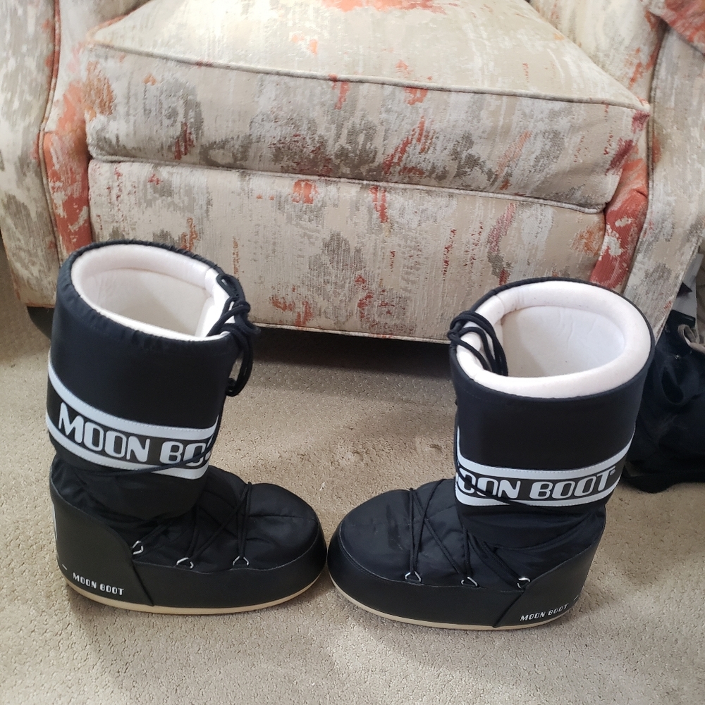 Moon Boot Black and White Snow Boots